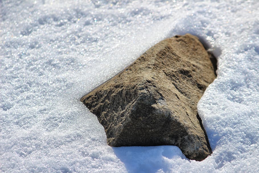 stone, snow-covered, ice, finland, nature, winter, cold temperature HD wallpaper