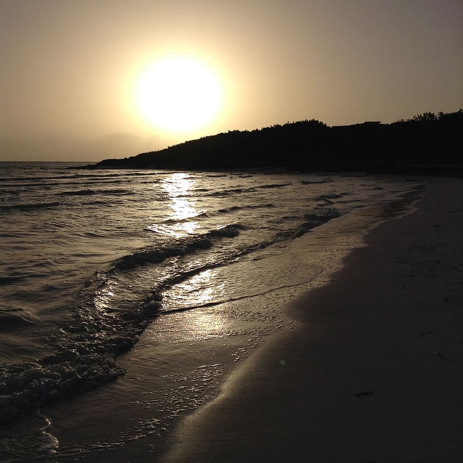 sunset, sea, sand, ocean, sky, water, scenics - nature, beauty in nature HD wallpaper