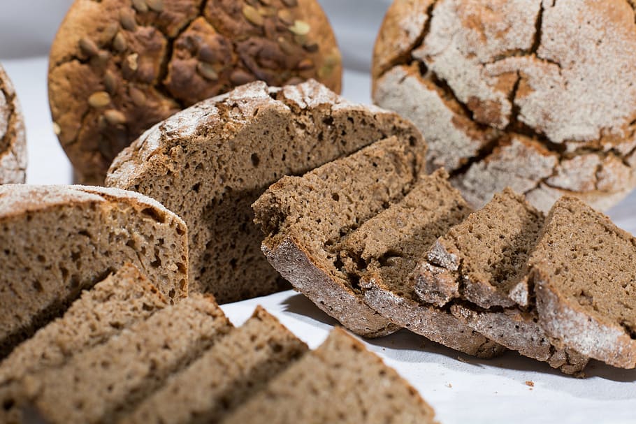 cooked cookies, bread, rye, grey, nutrition, bakery, healthy HD wallpaper