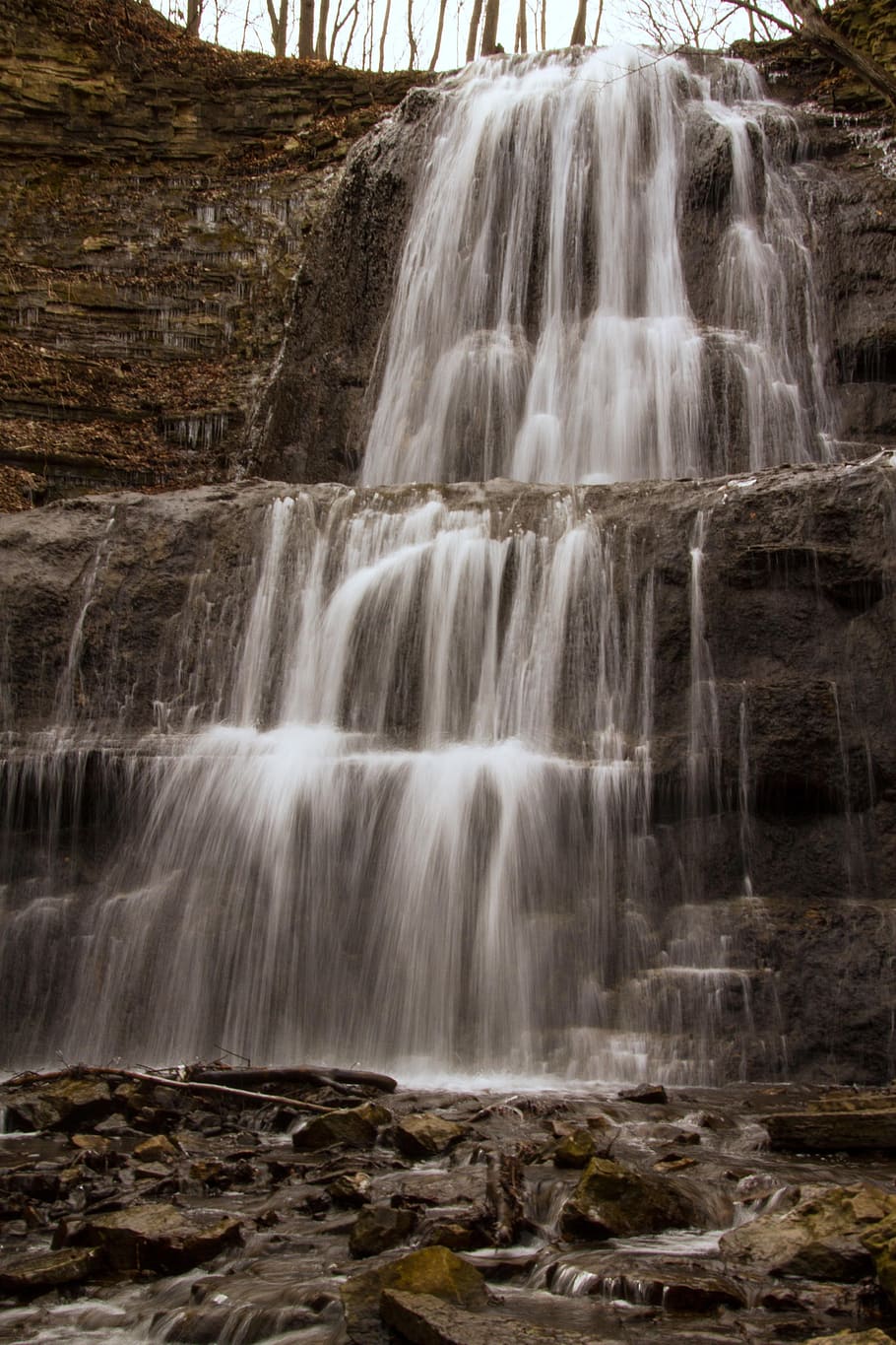 waterfall, nature, stream, river, scenics - nature, motion HD wallpaper