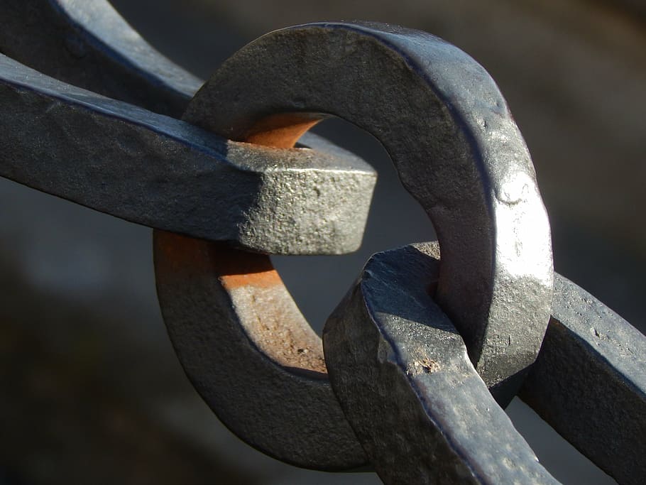 macro, photo, chain, round, winter, old, metal, strength, close-up HD wallpaper