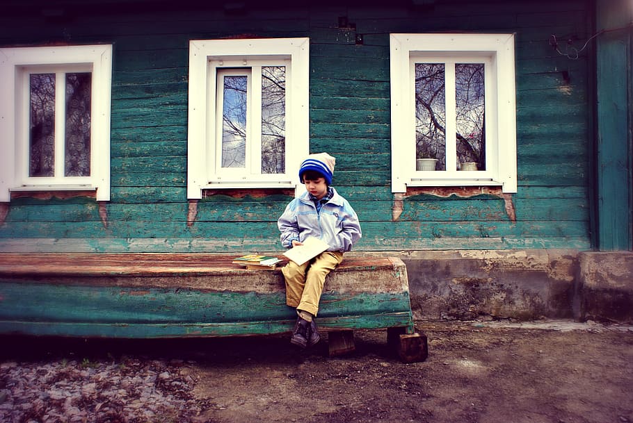 house, window, people, door, family, village, kids, rustic HD wallpaper
