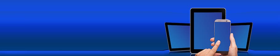person holding smartphone, computer, online, digital, banner HD wallpaper
