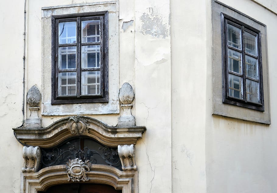 slovakia, bratislava, windows, architecture, building, old HD wallpaper