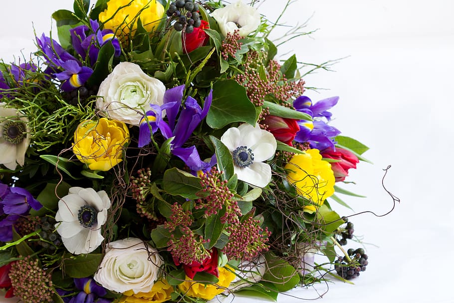 variety of flower bouquet, easter, love, colorful, give, spring flowers HD wallpaper