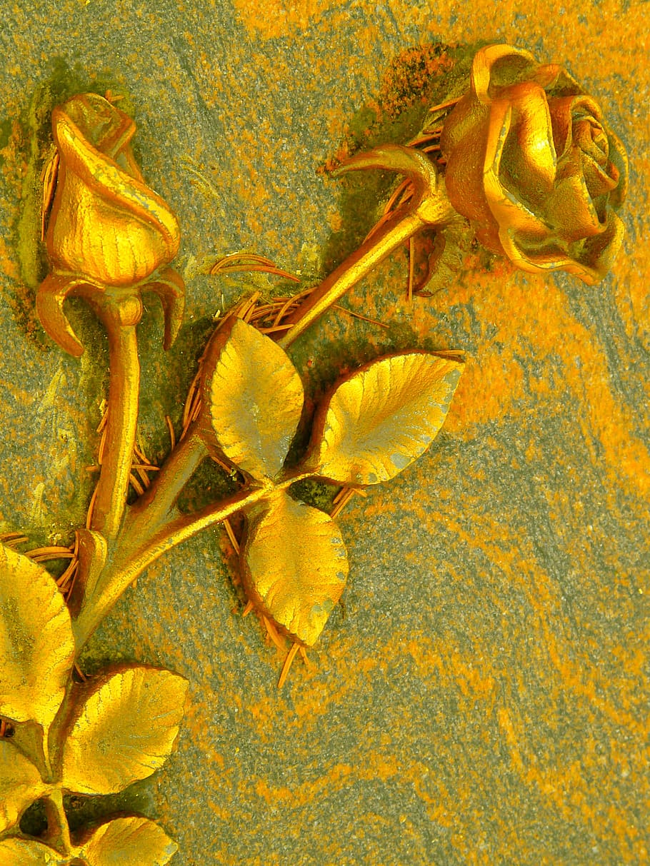 wall, design, flower, metal, gold, backdrop, carving, yellow HD wallpaper