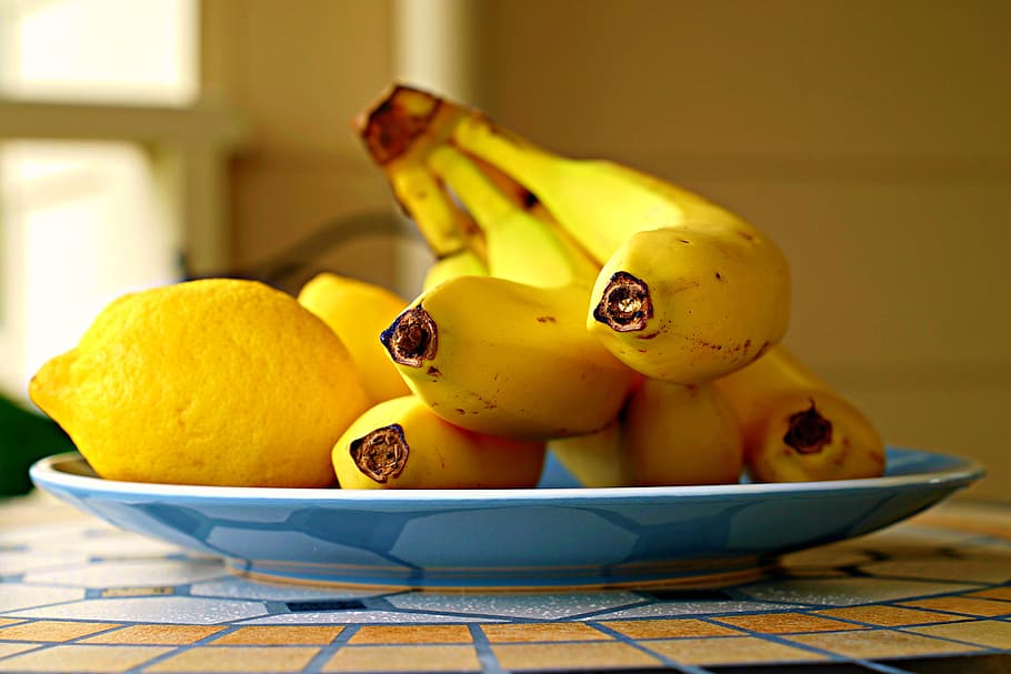 bananas, lemons, healthy, organic, natural, farm, fruit, healthy eating HD wallpaper