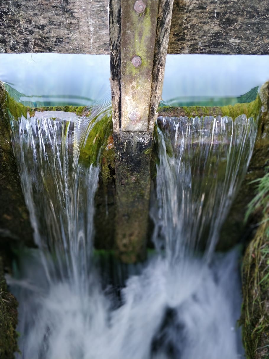 cascade, water, water plan, summer, motion, flowing water, long exposure HD wallpaper