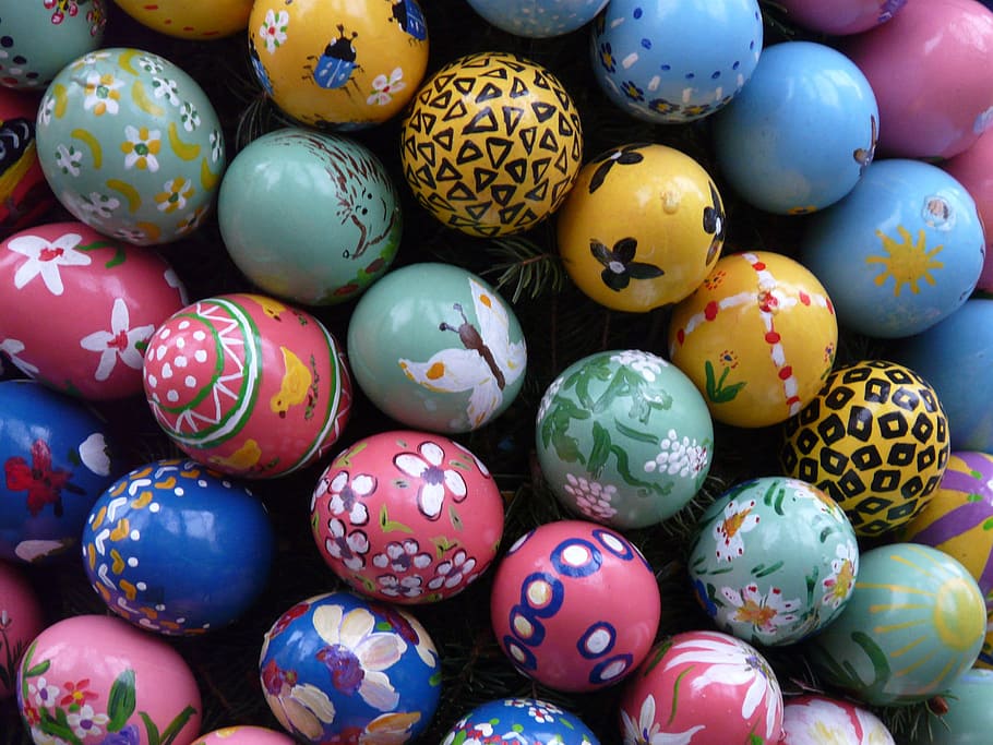 assorted-color Easter egg lot, easter eggs, colorful, paint HD wallpaper