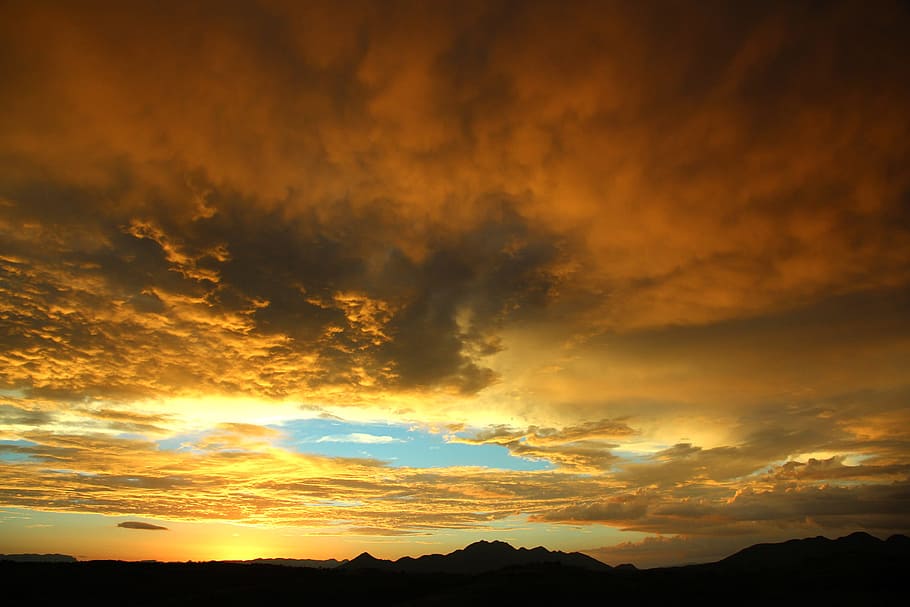 Orange Clouds during Daytime, dawn, dusk, nature, outdoors, scenic HD wallpaper