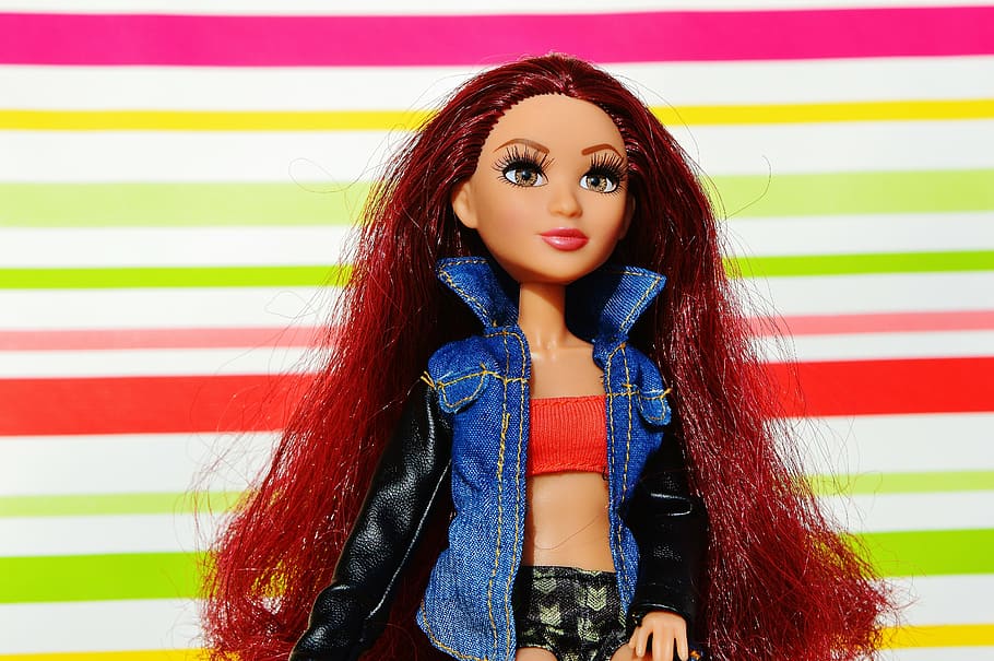 doll, pretty, face, eyes, beauty, hair, girl, play, children toys HD wallpaper