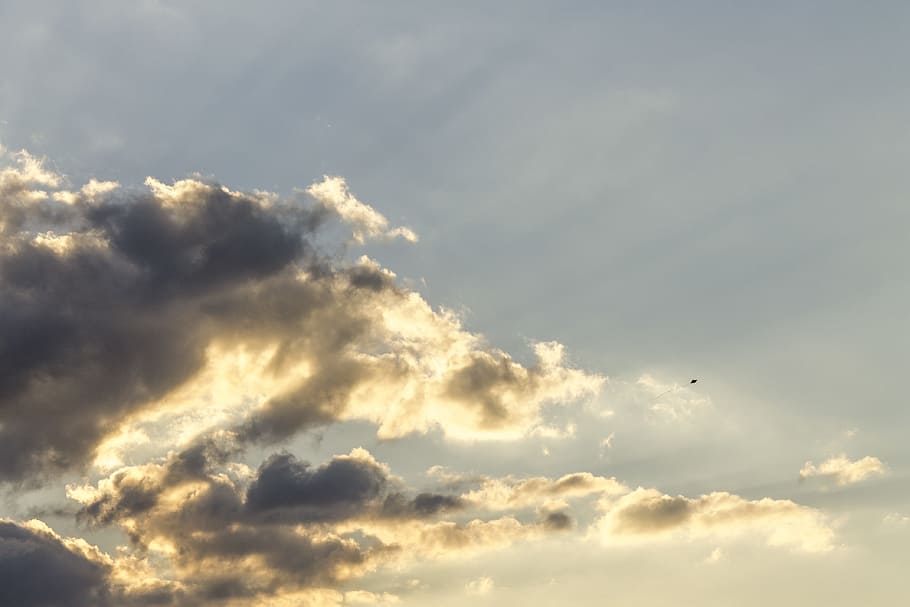 Sky, Kite, Sunset, Fly, Happiness, joy, clouds, dom, joyful HD wallpaper