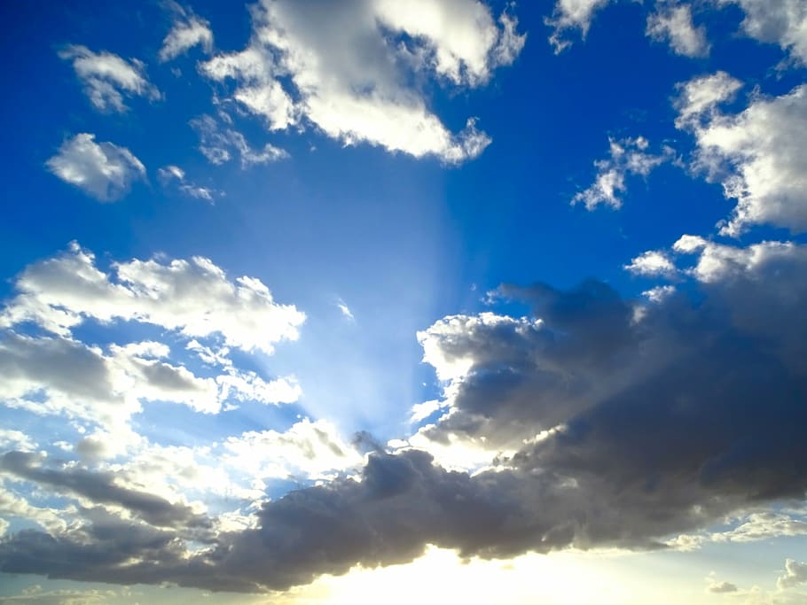 sky, clouds, blue, white cloud, grey clouds, cloud - sky, beauty in nature HD wallpaper