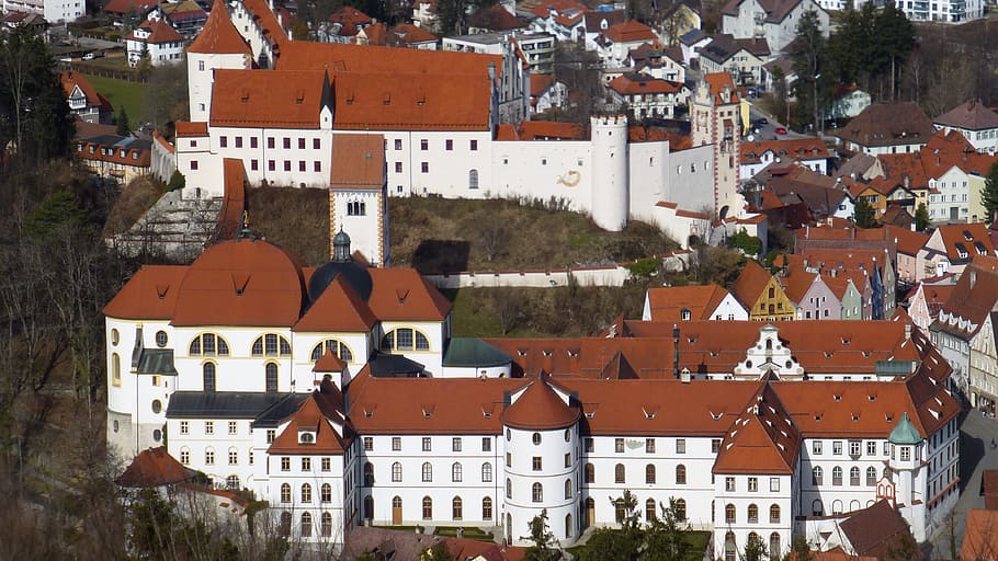 Allgäu, Füssen, Calvary, Panorama, of the calvary, old town, HD wallpaper