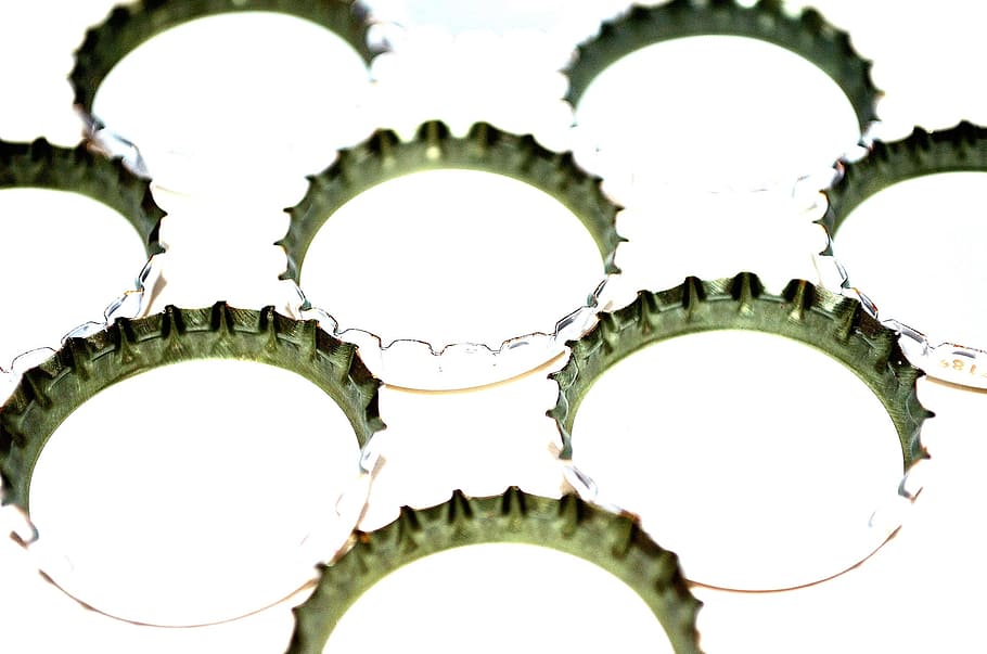Bottle Caps, Lids, Macro, Container, top, background, trash HD wallpaper