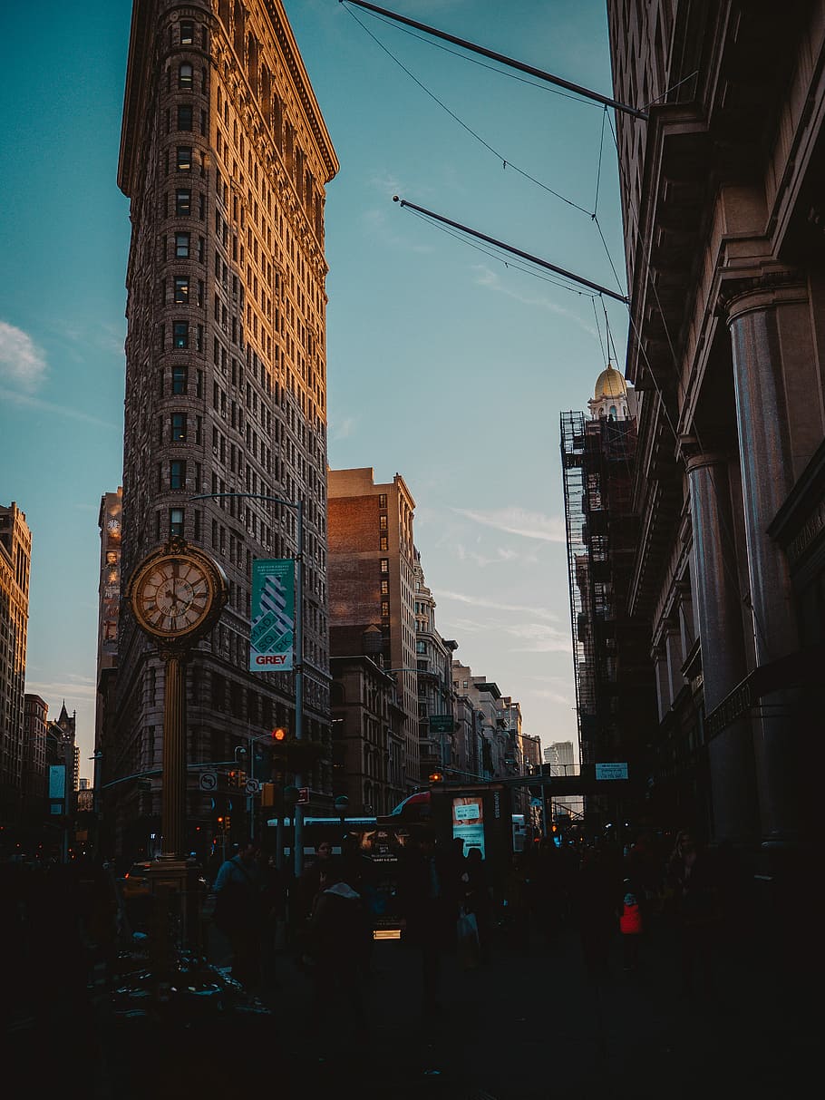 low angle photography of building, New York Times Square, architecture HD wallpaper