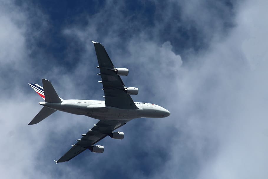 sky, travel, blue sky, fly, aircraft, flight, clouds, plane HD wallpaper