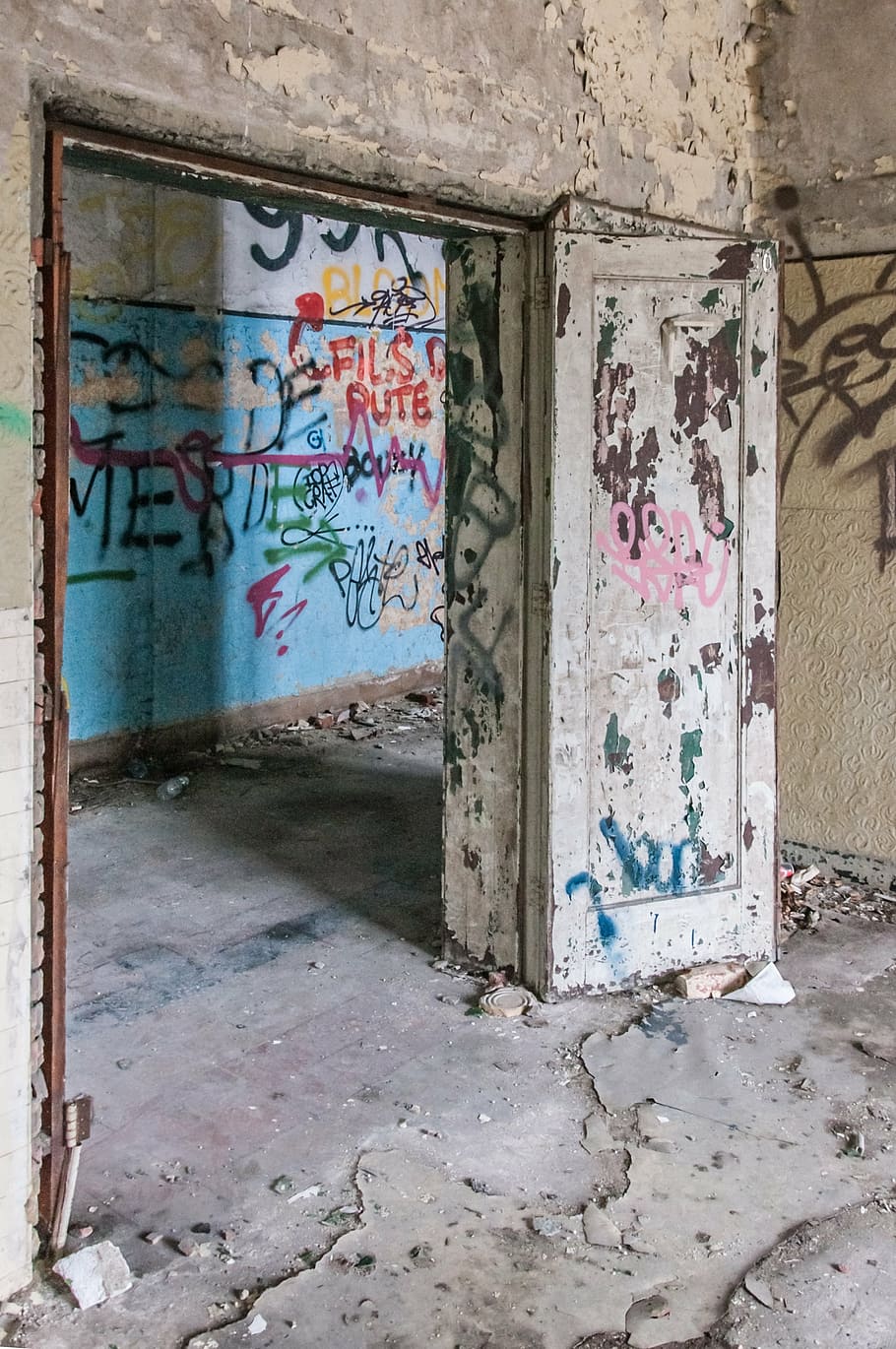 background, building, leave, old, graffiti, expired, architecture HD wallpaper