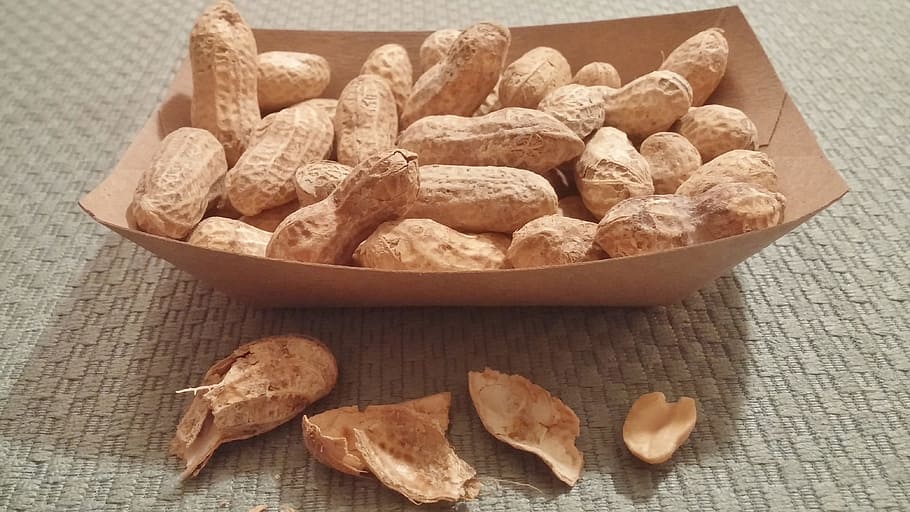 Peanuts, Food, Nutshell, Nutrition, snack, indoors, food and drink HD wallpaper
