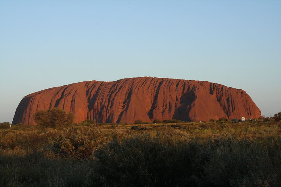 australia, aussie, ayers rock, sky, landscape, no people, environment HD wallpaper