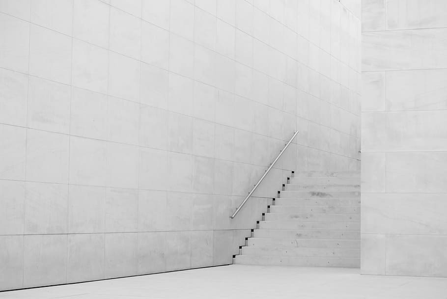 photography of white concrete stairs, untitled, architecture HD wallpaper