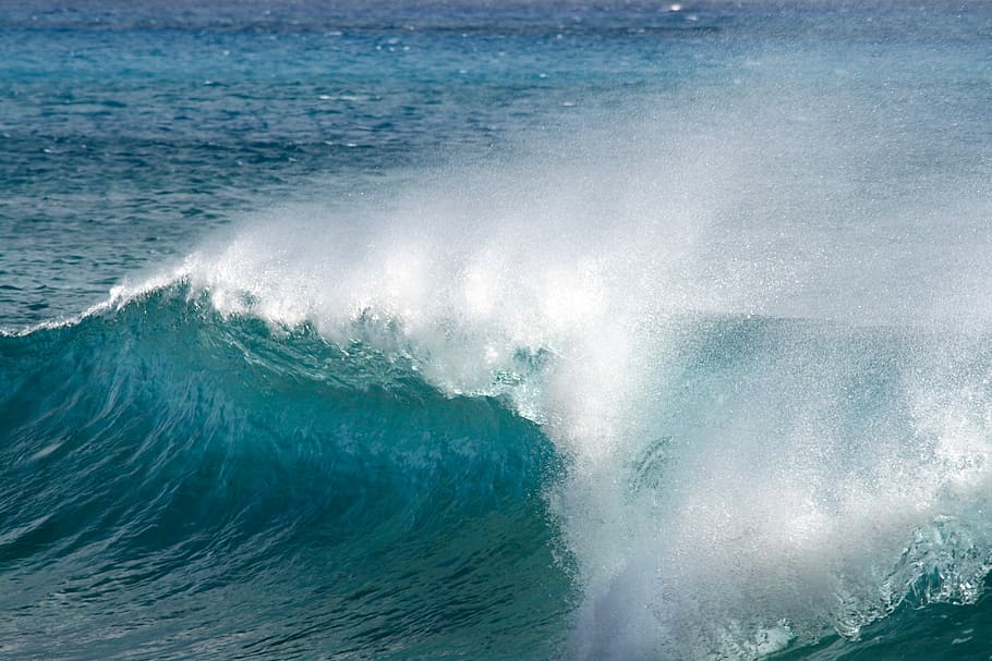 ocean waves, Ocean, Blue, Blue, Water, Splash, Motion, flow HD wallpaper