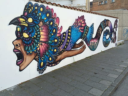 graffiti, graphite, wall, wall art, art and craft, multi colored HD wallpaper