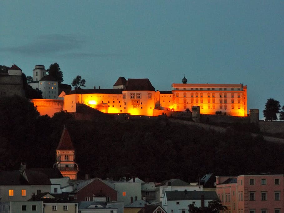 Passau, Castle, Veste Oberhaus, architecture, fortress, building