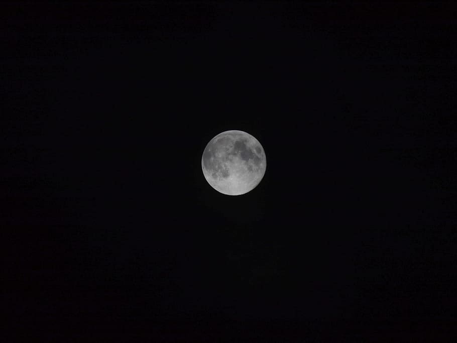 Darkness, Full Moon, night, astronomy, no people, moon surface HD wallpaper