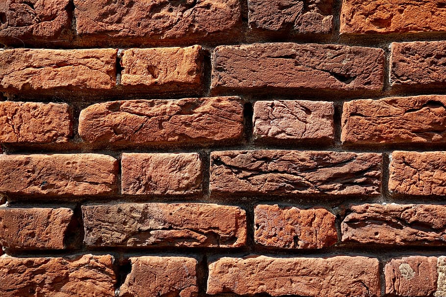 photo of brown brick wall, red brick wall, building, construction HD wallpaper