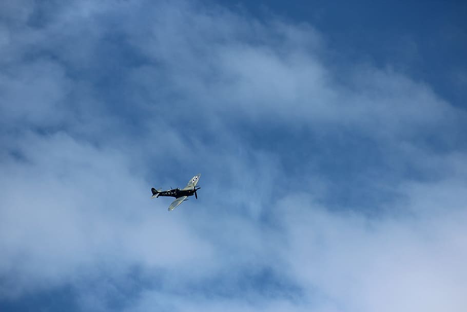 spitfire, battle of britain, war, fighter, airplane, propeller, HD wallpaper