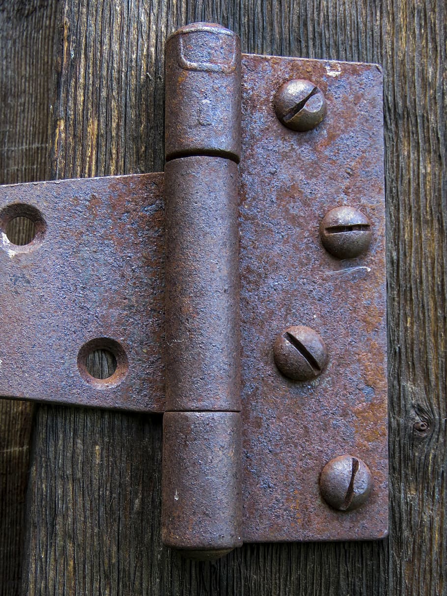 rusty, old, hinge, vintage, grunge, metal, dirty, aged, antique HD wallpaper