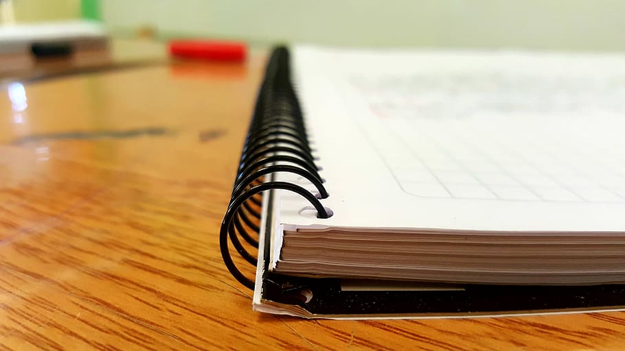 Education, Notebook, Knowledge, Paper, school, spiral, indoors HD wallpaper