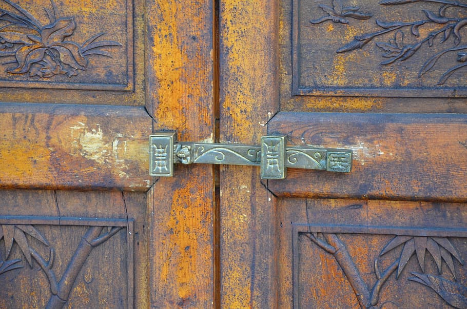 lock, etching, antiquity, door, old sense, symbol, entrance, HD wallpaper