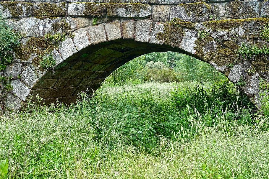 bridge, crossing, old, construction, stone, arch, historic HD wallpaper