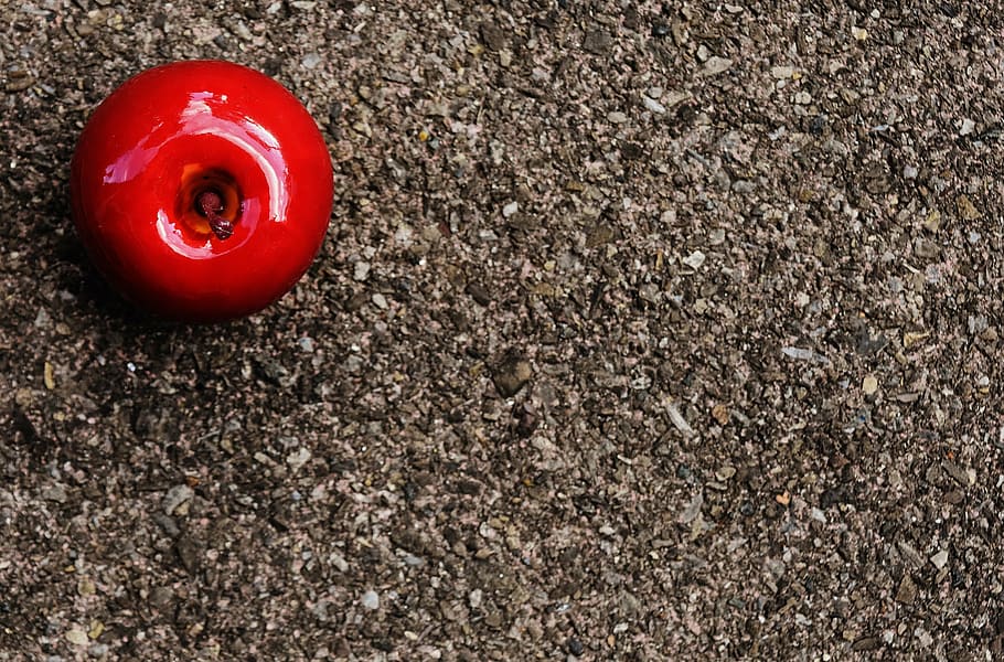 apple, red, green, fruit, deco, decoration, red apple, no people HD wallpaper
