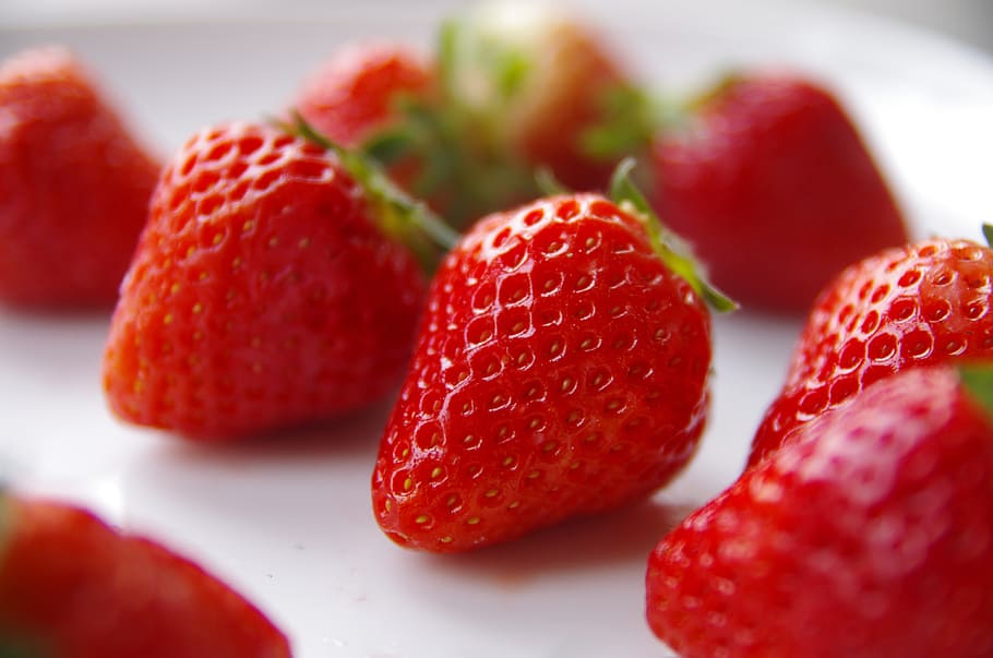 strawberries, strawberry, fruit, fresh, food and drink, healthy eating HD wallpaper