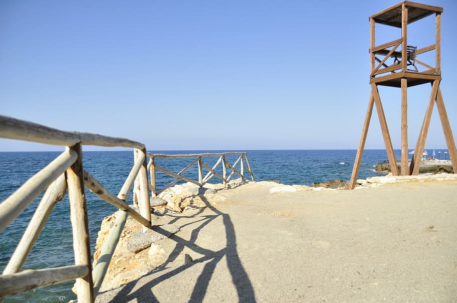 greece, crete, beach, sea, sandy beach, beautiful beach, island, HD wallpaper