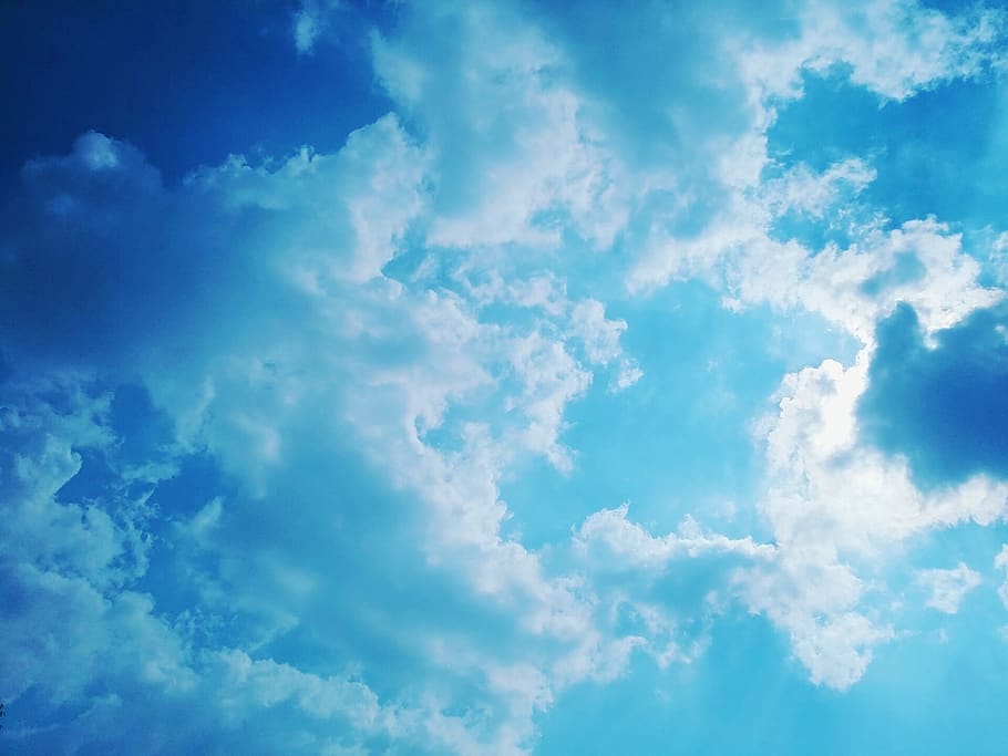 하늘, 구름, 푸른, cloud - sky, blue, cloudscape, beauty in nature HD wallpaper