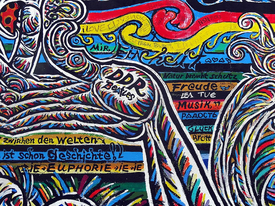 Graffiti, Wall, Artistic, Color, street art, berlin, multi colored HD wallpaper