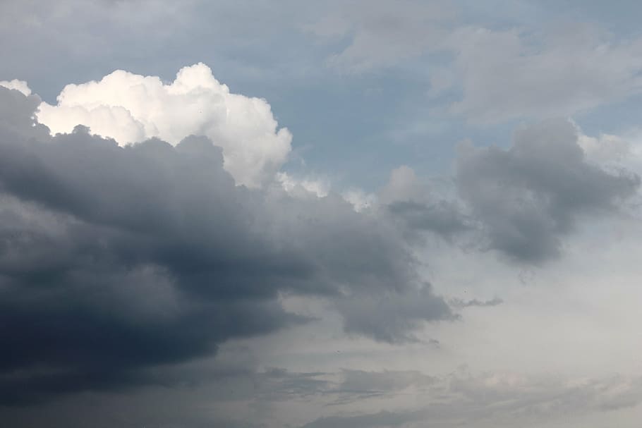 dark clouds, after the storm, sky, rain, texture, nature, white cloud HD wallpaper