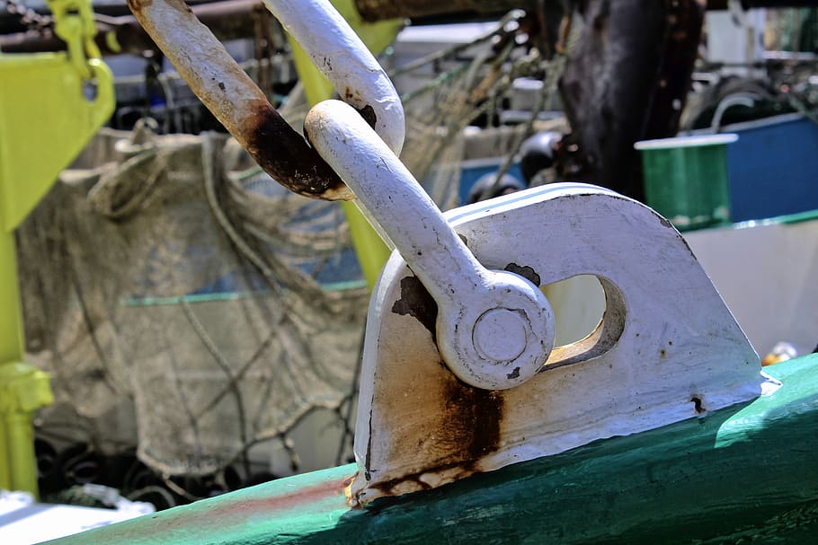 Chain, Mounting, Ship, Trawler, Harbour, fishing, ditzum, ostfriesland HD wallpaper