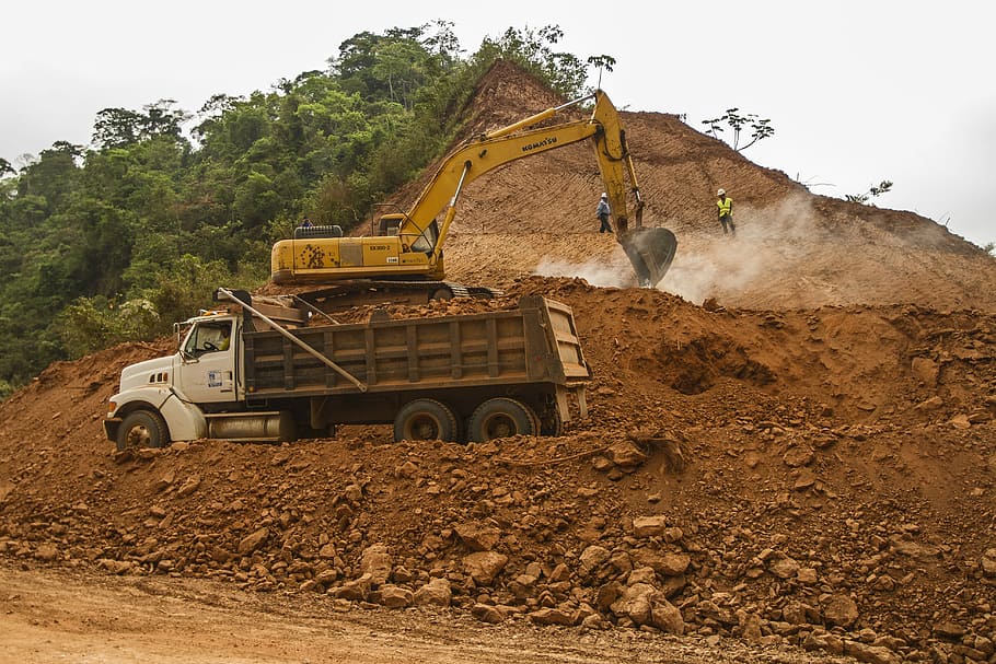 Construction, Roads, Bolivia, transportation, motion, construction site HD wallpaper