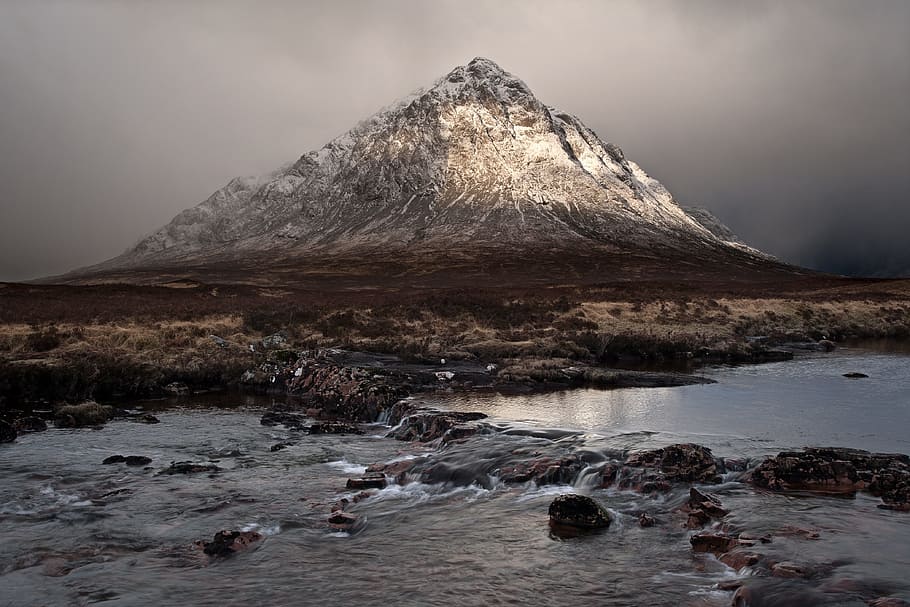 mountain, highland, cloud, sky, summit, ridge, landscape, nature HD wallpaper