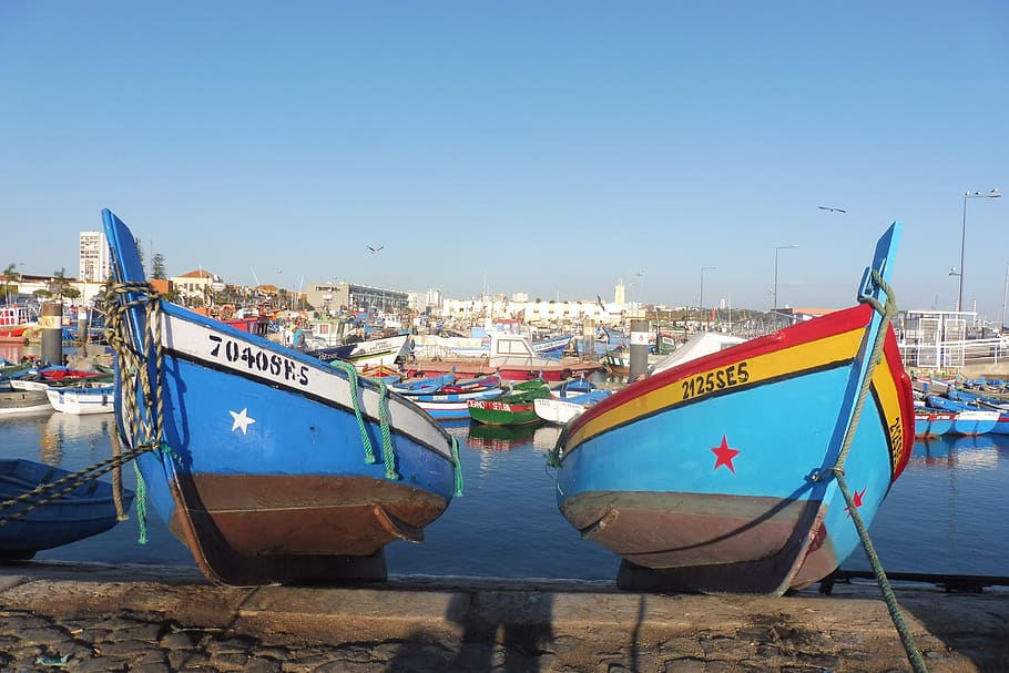 port, portugal, color, nautical vessel, water, sky, mode of transportation, HD wallpaper