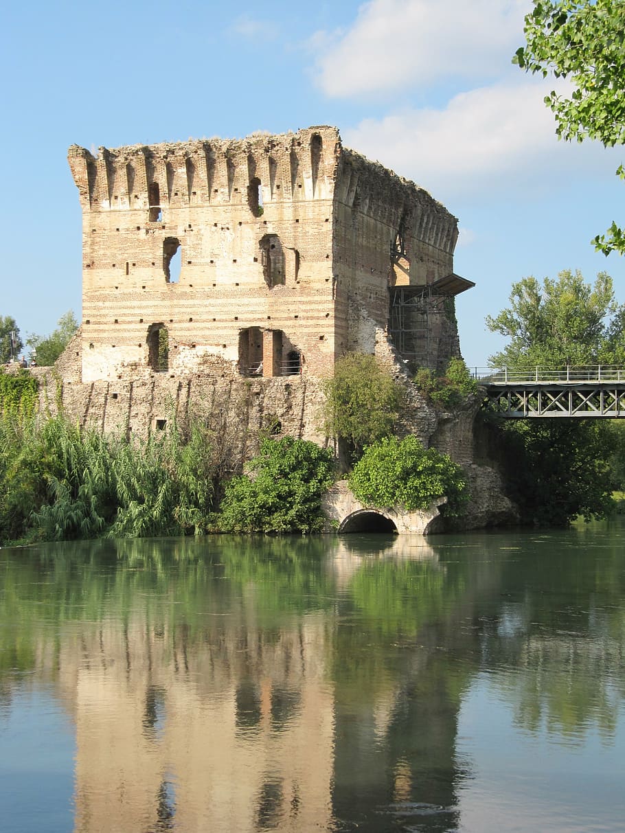 castle, valeggio, mincio, architecture, famous Place, history HD wallpaper