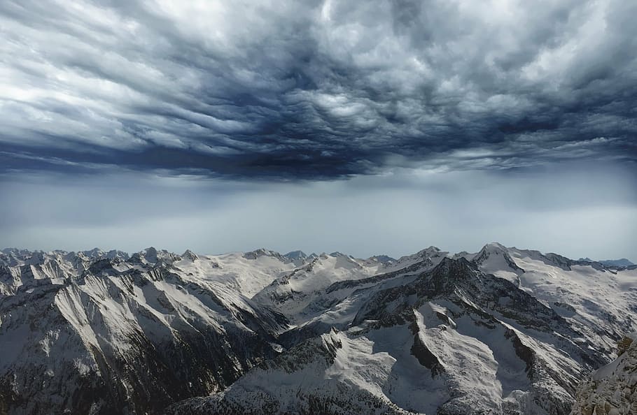 snow-covered mountains, landscape, sky, outdoor, cloud, nature HD wallpaper