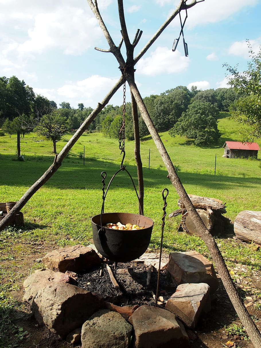 Fire, Campfire, Rustic, Firewood, Nature, bonfire, heat, cooking HD wallpaper