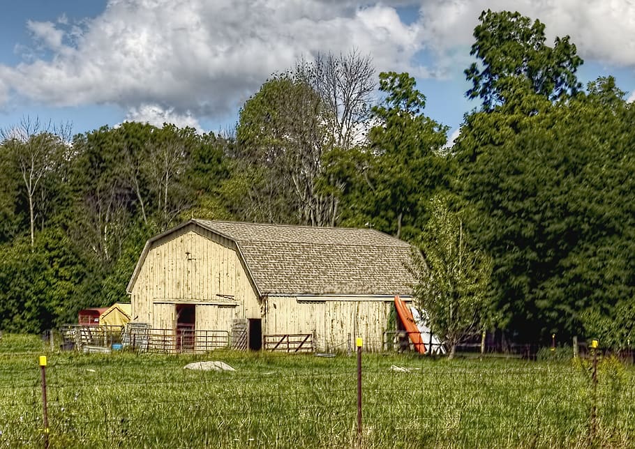 barn, rustic, barns, ohio, digital art, rural, scenic, country HD wallpaper