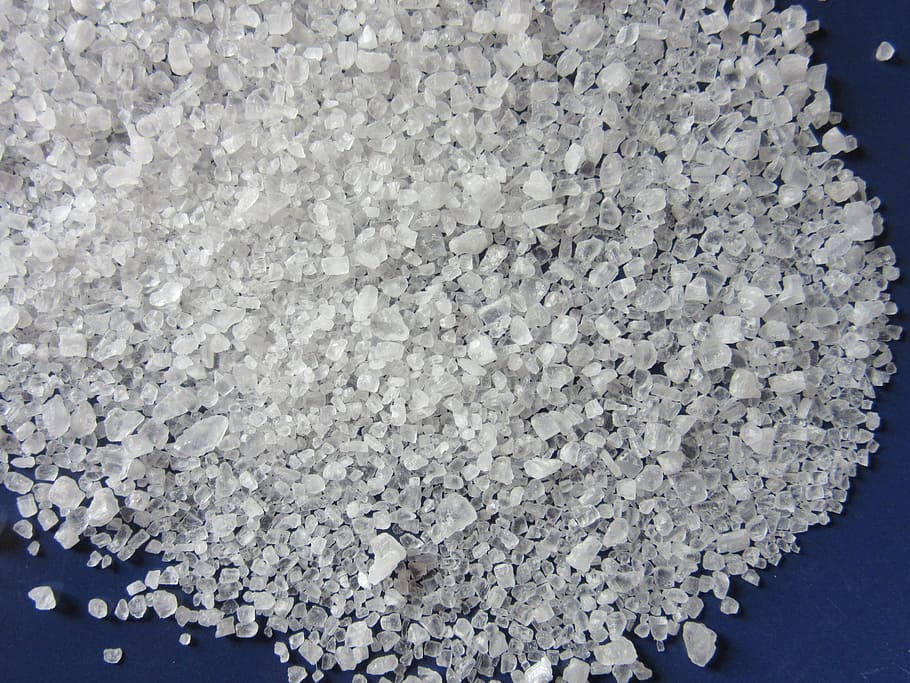 white crystals, salt, sea salt, salt crystals, cook, kitchen, HD wallpaper